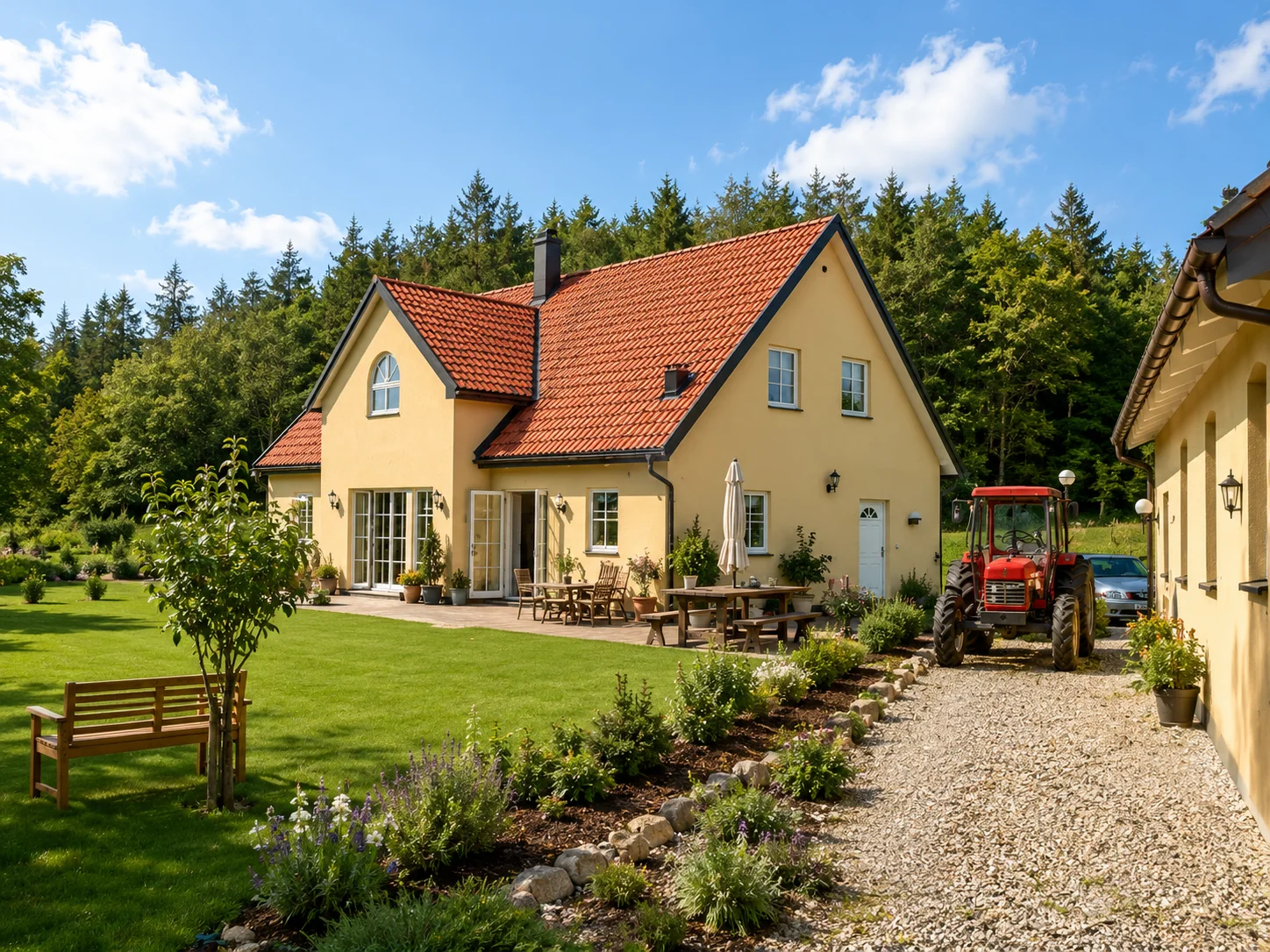 Villa, garage et écuries S
